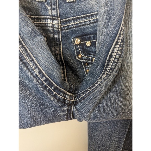 Platinum Plush skull rhinestone embroidery jeans - Picture 8 of 11